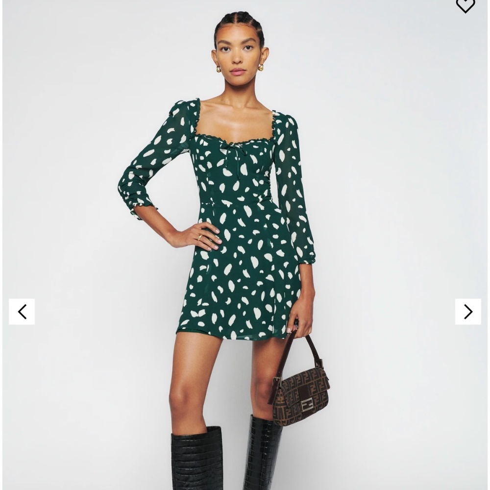 NWT  Reformation Remi Dress in Fen, size 8